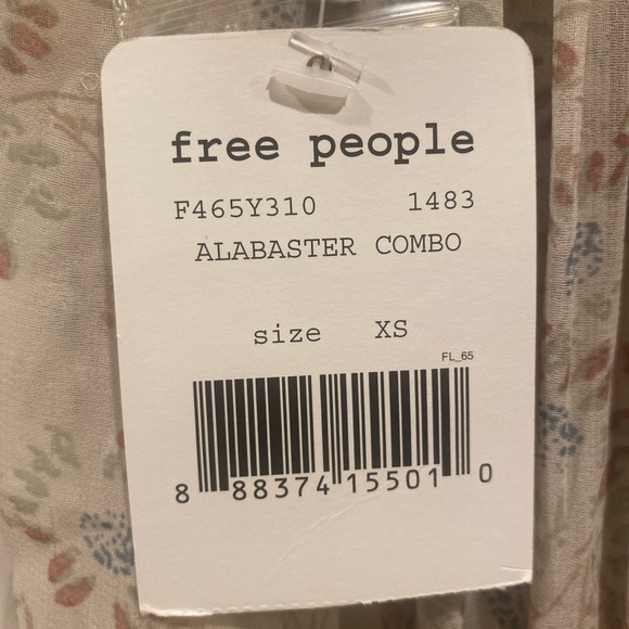 NWT Free People - Charlotte Midi Dress in Alabaster Combo - Picture 9 of 10